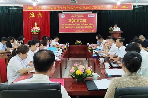 Trung tâm Y tế Mường Tè tổ chức Hội nghị thẩm định các điều kiện triển khai hồ sơ bệnh án điện tử