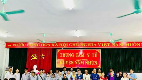 CHƯƠNG TRÌNH VUI TẾT THIẾU NHI 1/6  TẠI TRUNG TÂM Y TẾ HUYỆN NẬM NHÙN