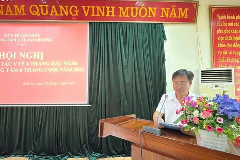 TTYT Tam Đường Sơ kết công tác Y tế, dân số 6 tháng đầu năm, nhiệm vụ trọng tâm 6 tháng cuối năm 2025