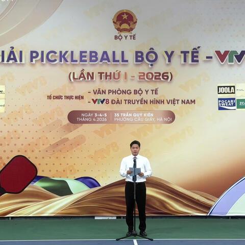 Sở Y tế tham gia giải Pickleball Bộ Y tế Lần thứ I, năm 2026 - Hưởng ứng ngày sức khỏe toàn dân (07/4) năm 2026