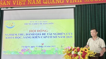 Trung tâm Y tế Tân Uyên tổ chức đánh giá, nghiệm thu đề tài khoa học và sáng kiến cấp cơ sở năm 2025