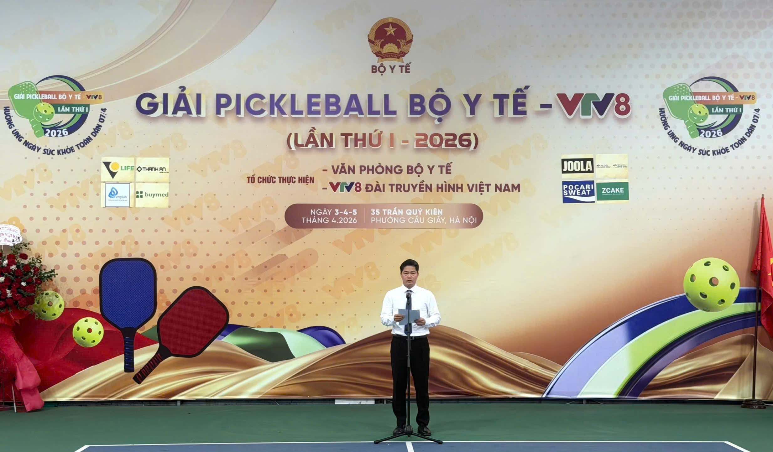 Sở Y tế tham gia giải Pickleball Bộ Y tế Lần thứ I, năm 2026 - Hưởng ứng ngày sức khỏe toàn dân (07/4) năm 2026
