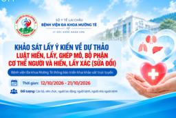 TRIỂN KHAI KHẢO SÁT LẤY Ý KIẾN VỀ DỰ THẢO LUẬT HIẾN, LẤY, GHÉP MÔ, BỘ PHẬN CƠ THỂ NGƯỜI VÀ HIẾN, LẤY XÁC (SỬA ĐỔI)