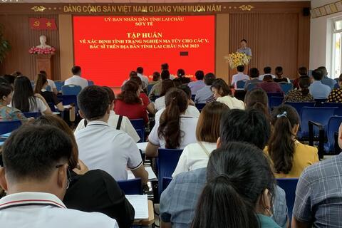 Sở Y tế tổ chức tập huấn về xác định tình trạng nghiện ma túy cho các y, bác sỹ trên địa bàn tỉnh Lai Châu năm 2023